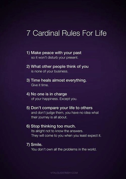 7 Cardinal Rules for Life 