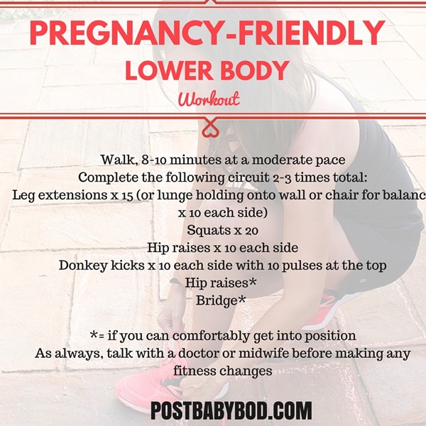 PREGNANCY FRIENDLY lower body workout