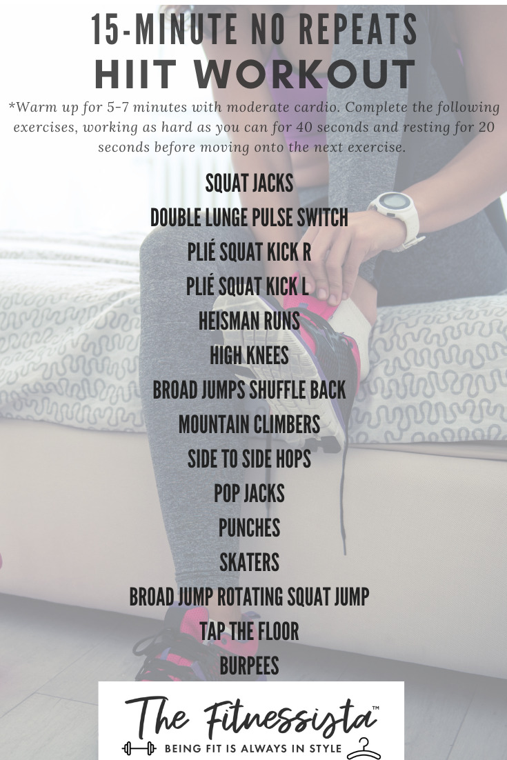 15 minute light online workout