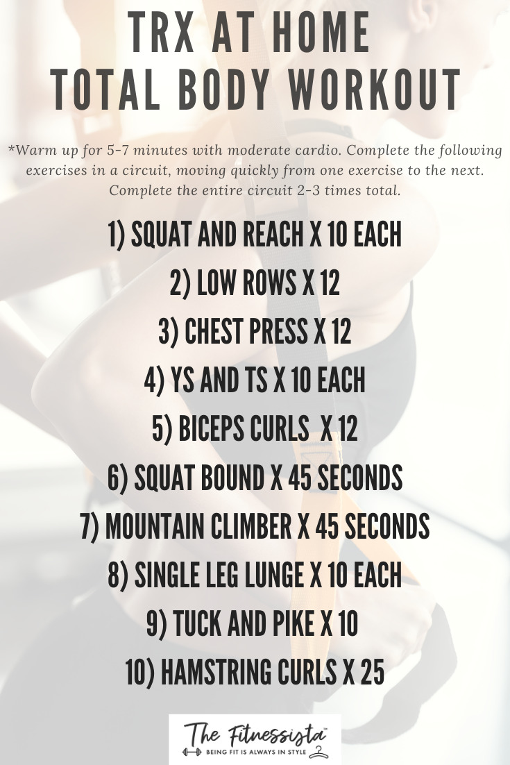 At-home TRX total body workout - The Fitnessista