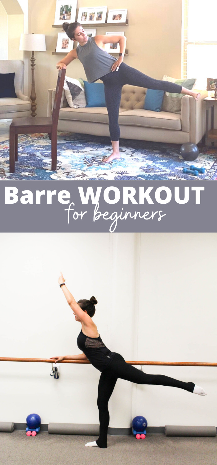 Barre workout for beginners video The Fitnessista