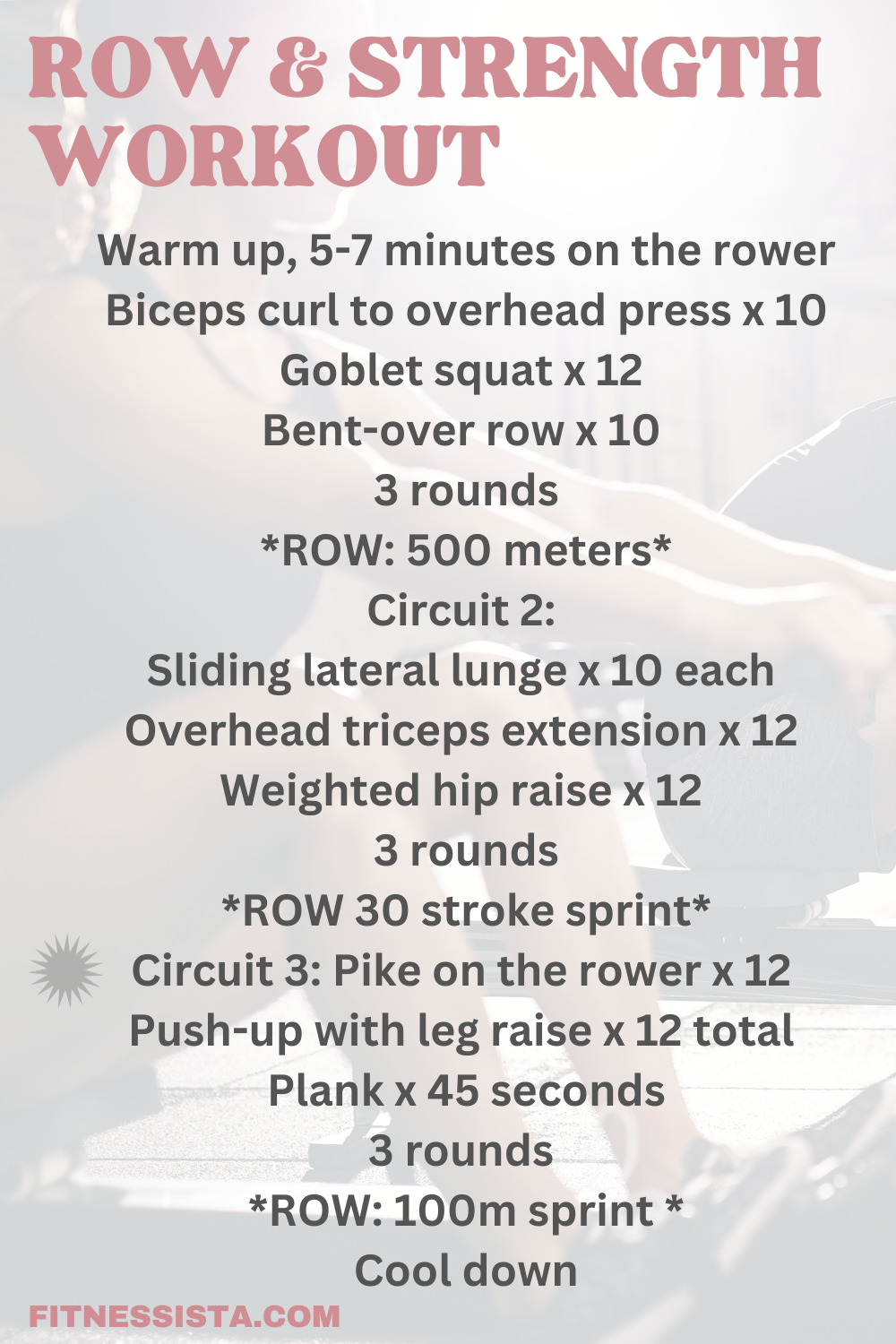 Rowing and weights workout sale