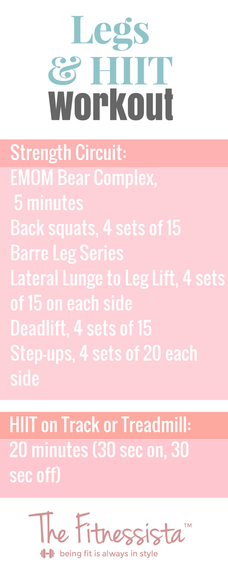 Leg HIIT Workout for Strong Legs The Fitnessista