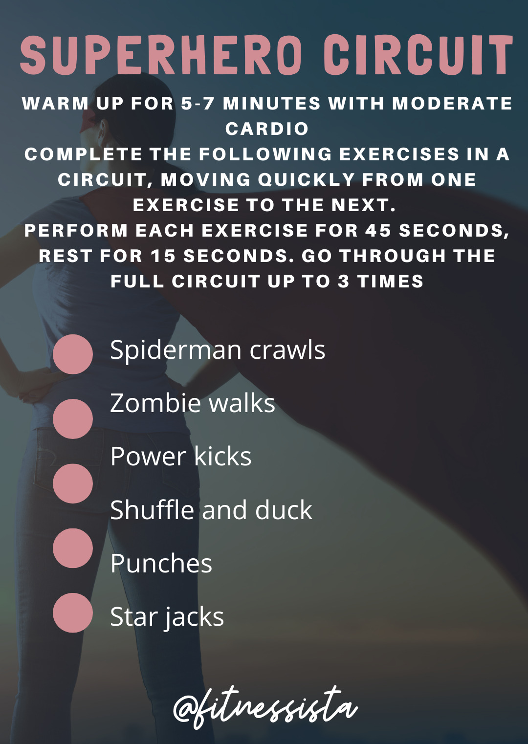 5 minute best sale superhero workout