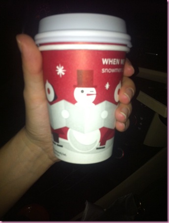 starbucks red cup hot chocolate