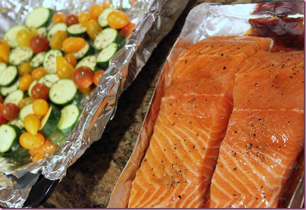 salmon and veg