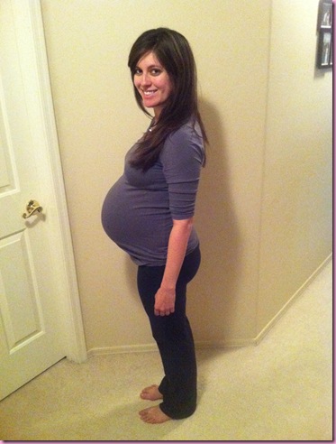 38 week belly