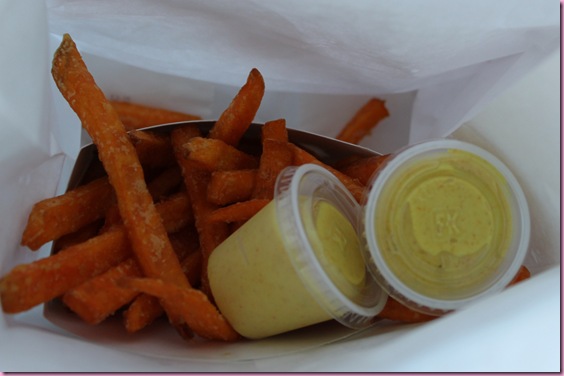 sweet potato fries and curry aioli