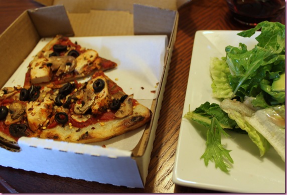 pizza and salad