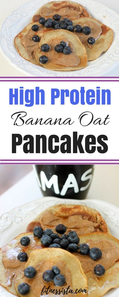 High Protein Banana Oat Pancakes