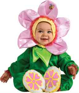 Baby pink pansy flower costume