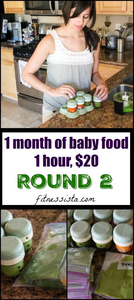 One month of healthy homemade baby food with recipes and steps! fitnessista.com #homemadebabyfood #babyfood