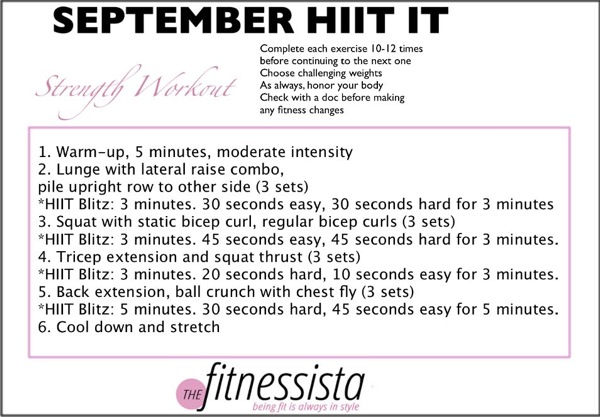 September Hiit It Workout The Fitnessista