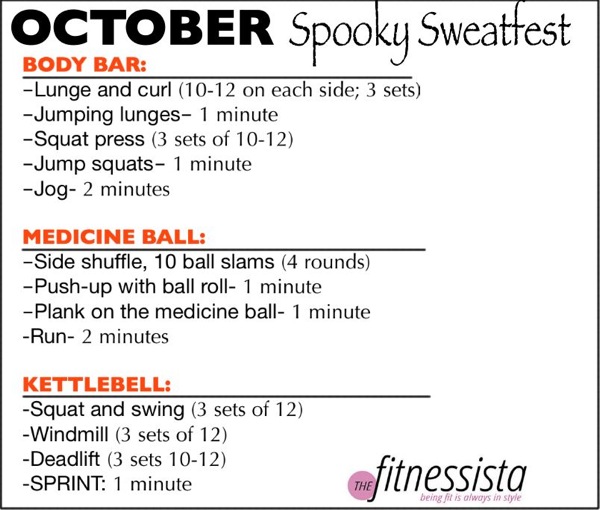 Spooky Sweatfest Halloween Workout - The Fitnessista