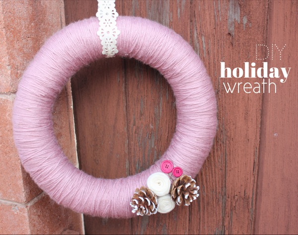 homemade christmas yarn wreaths