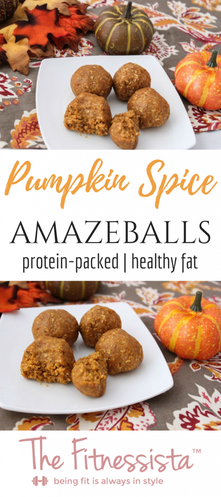 These pumpkin protein balls are the perfect seasonal healthy snack! They pack a punch of protein and healthy fat in delicious dessert-like bites. fitnessista.com