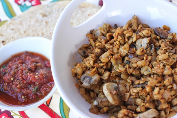 Tempeh taco meat