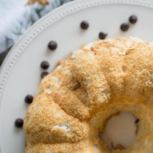 gluten-free angel food cake with chocolate chips