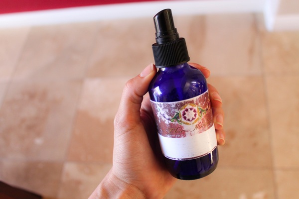 Homemade rose facial spray