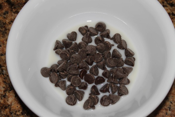 chocolate chips and almond milk
