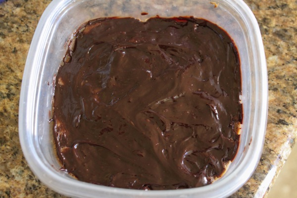 Fudge in a container