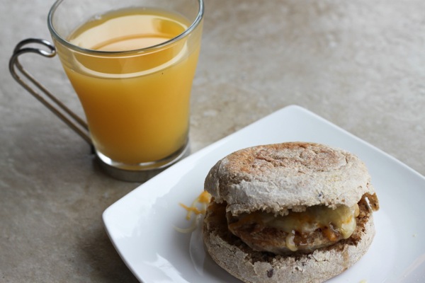 Sausage, Egg, and Cheese Breakfast Sandwich - Meg is Well