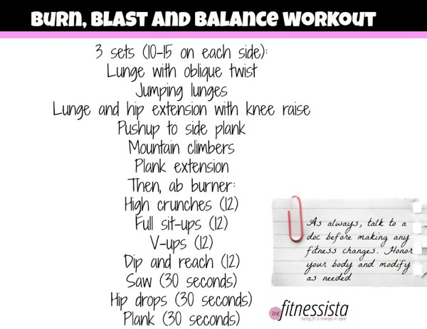 Burn blast and balance