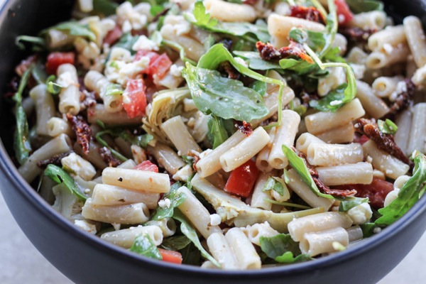 best pasta salad ever closeup