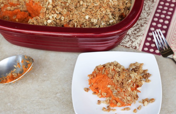 plated sweet potato casserole