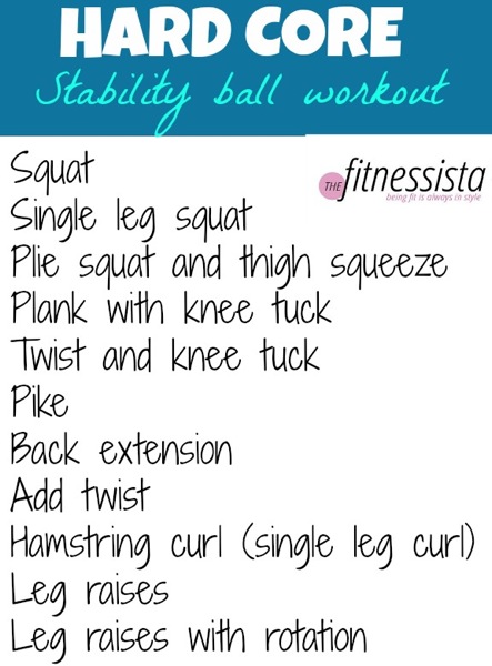 Stability ball workout