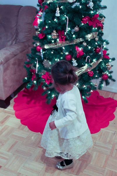 Livi and Christmas tree