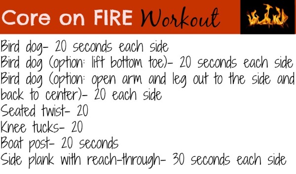 Core on fire workout