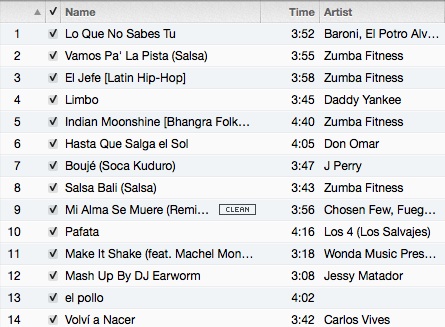 zin zumba music playlist