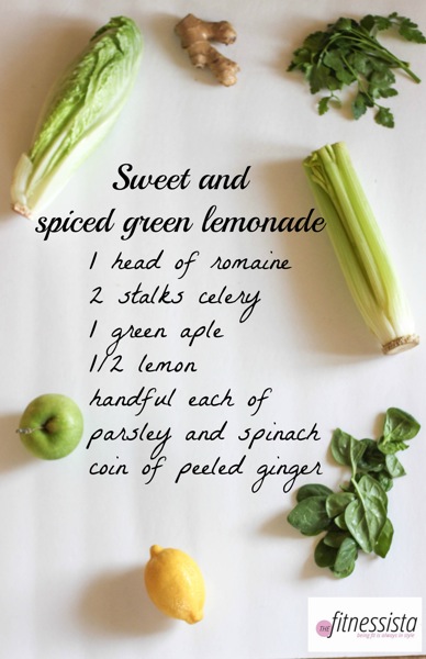 Sweet and spiced green lemonade