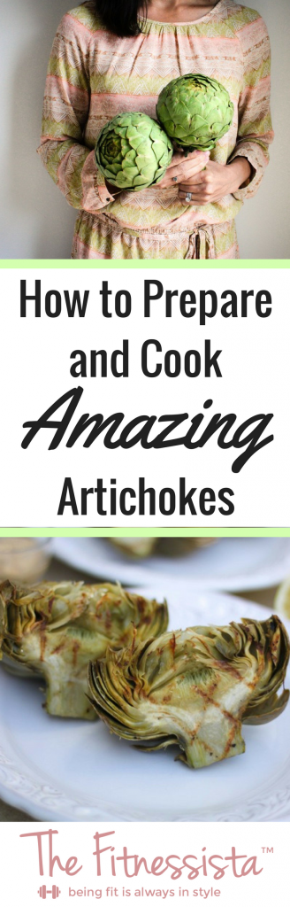 All the steps you need to learn how to make artichokes! Artichokes can seem like an intimidating food, but they're a simply-prepared and nutrient-dense side. | fitnesista.com | #artichokerecipe #grilledartichokes #howtocookartichokes