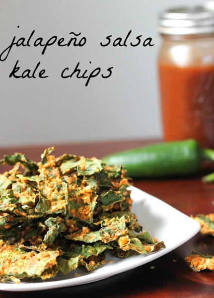 Jalapeno salsa kale chips