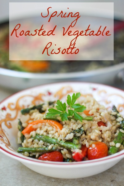 Spring roasted vegetable risotto