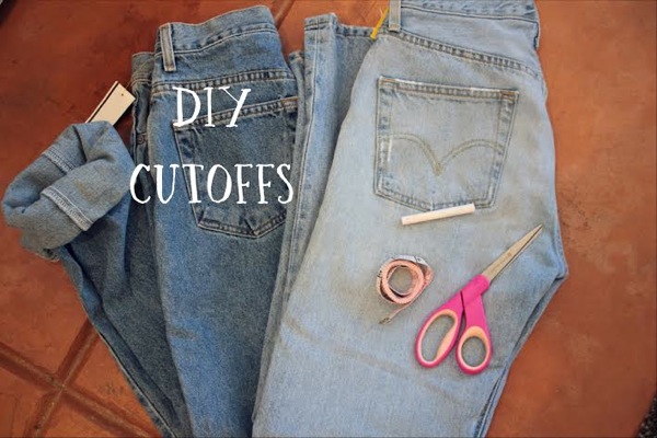 Diy cutoff jean on sale shorts