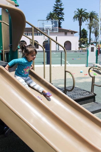 Liv on the slide