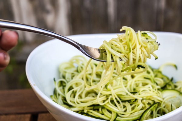 Spiralized Veggie Noodles with Creamy Coconut Basil Sauce - Cook Love Heal  with Rachel Zierzow