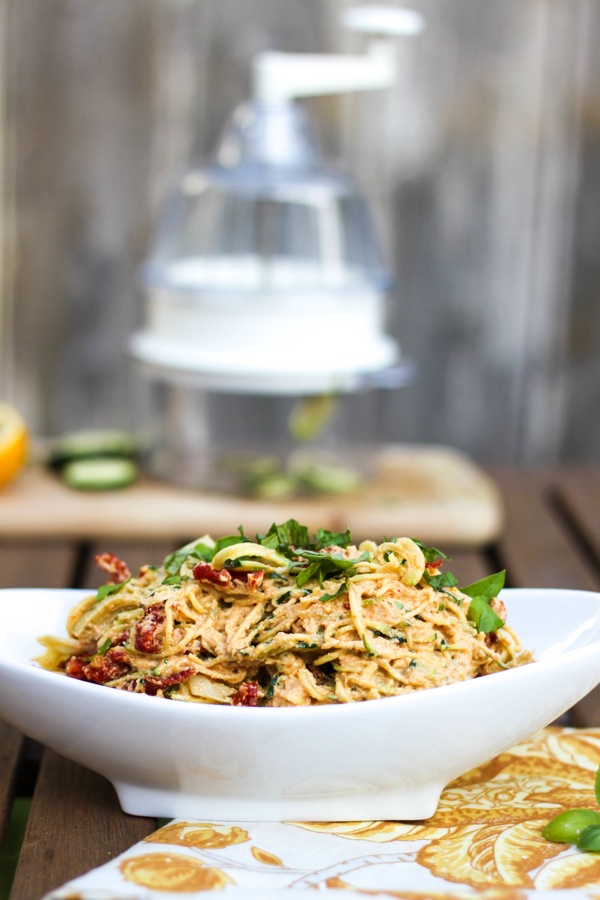 Spiralized Veggie Noodles with Creamy Coconut Basil Sauce - Cook Love Heal  with Rachel Zierzow