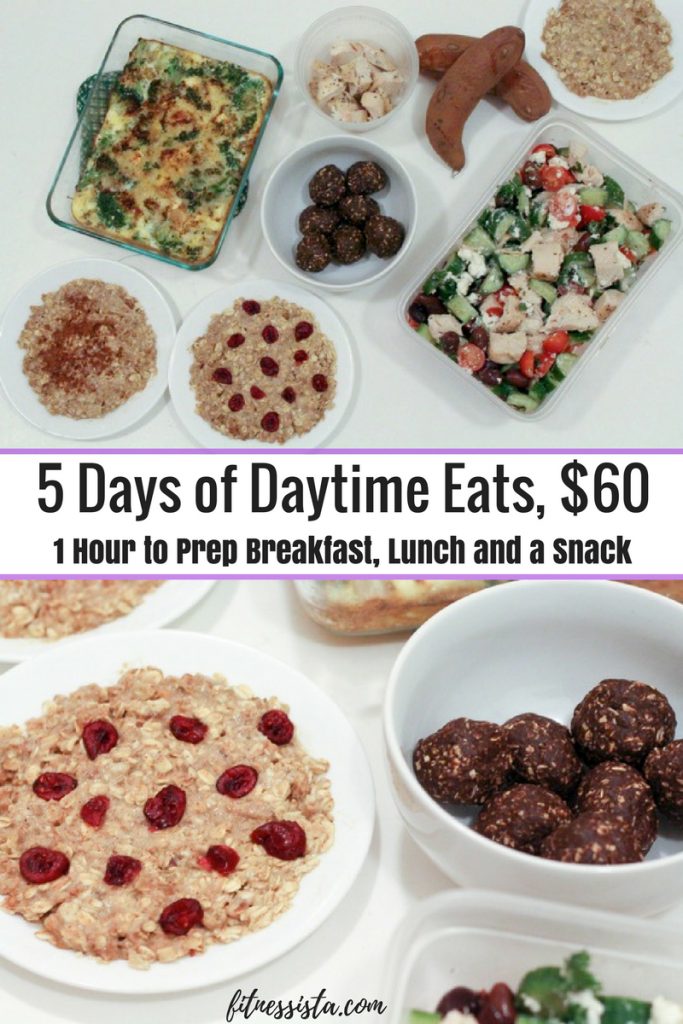 One-hour meal prep for 5 days of daytime eats