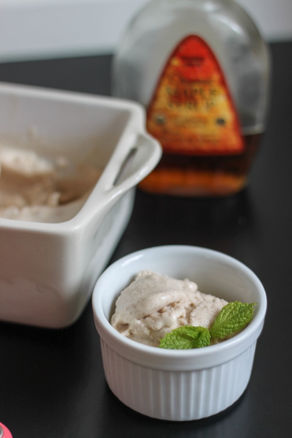 Vegan maple cinnamon ice cream