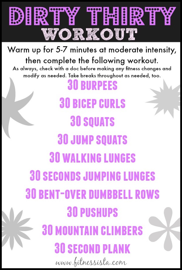 30 minute fun discount workout