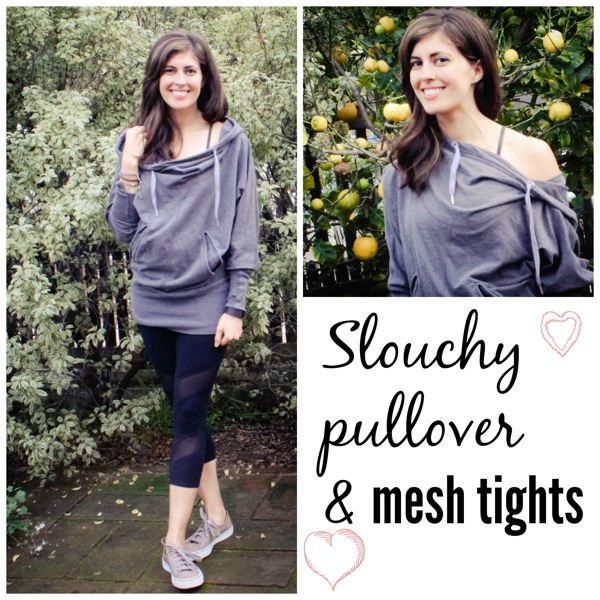 Pullover and mesh tights