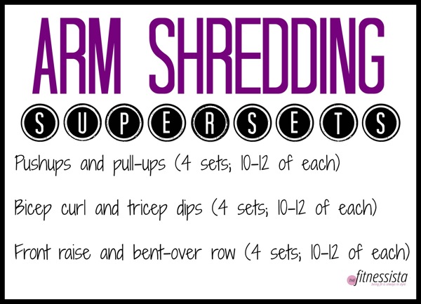 Arm shredding supersets