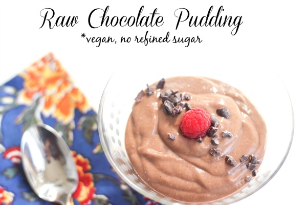 Raw chocolate pudding