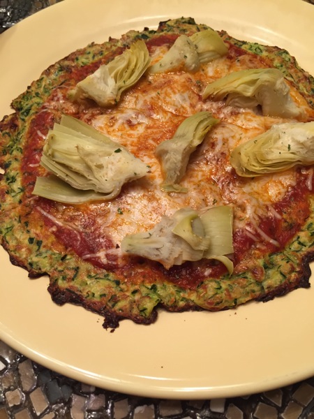 Zucchini crust pizza