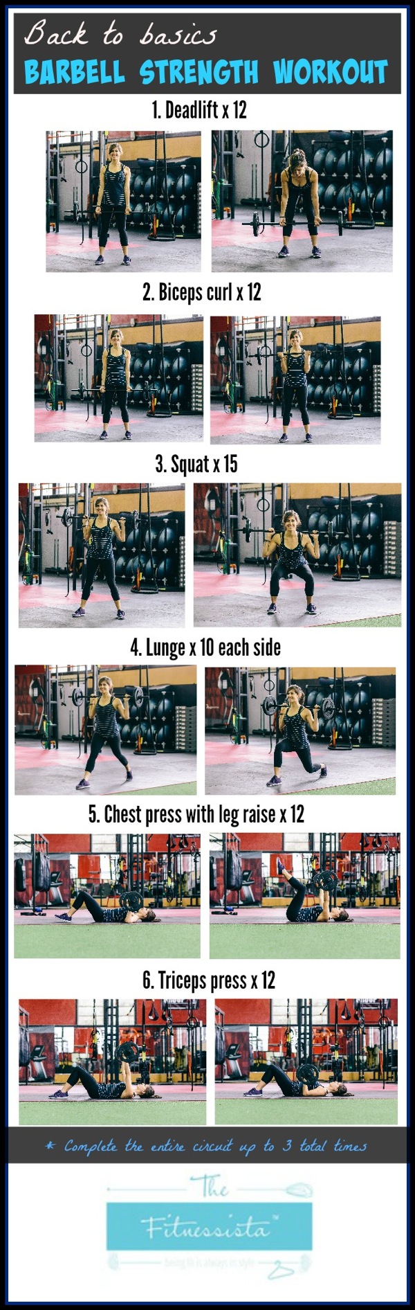 Barbell strength workout