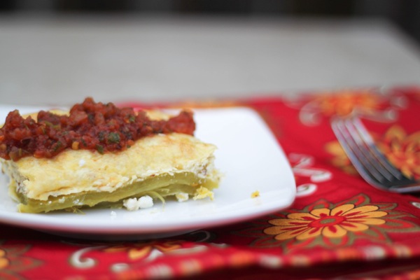 Green chile egg casserole